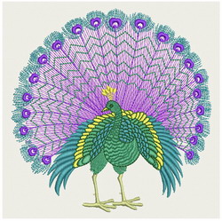 Peacock machine embroidery designs