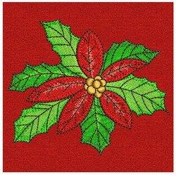 Poinsettia machine embroidery designs