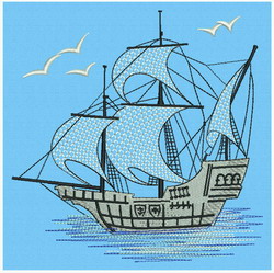 Sailing Boat 1 machine embroidery designs