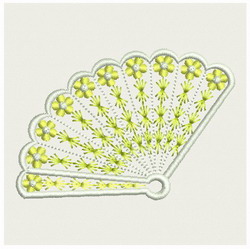 Flower Fan machine embroidery designs
