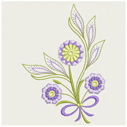 Flower & bow machine embroidery designs