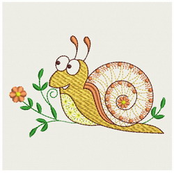 Cute Snail machine embroidery designs