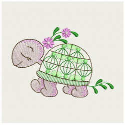 Cute Baby Tortoise machine embroidery designs