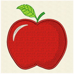 Applique Apple (LG) machine embroidery designs