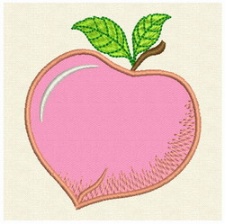 Applique Peach (SM) machine embroidery designs