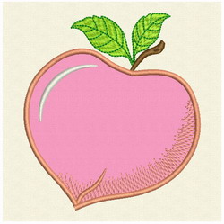 Applique Peach (LG) machine embroidery designs