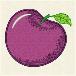 Applique Plum (SM) machine embroidery designs