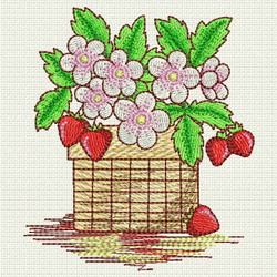 Strawberry 03 (SM) machine embroidery designs