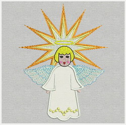 Applique Lovely Angel 01 (LG) machine embroidery designs