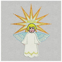 Applique Lovely Angel 01 (SM) machine embroidery designs