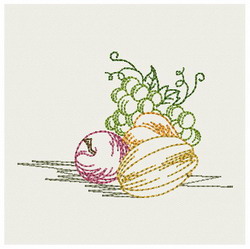 Vintage Fruits machine embroidery designs