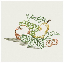 Vintage Fruits machine embroidery designs