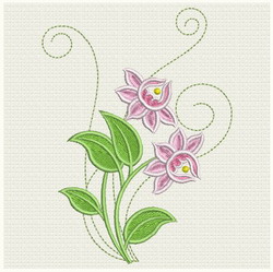 Colorful Flower 08 machine embroidery designs