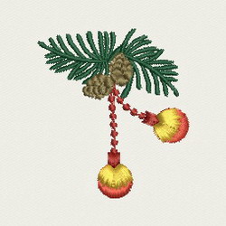 Christmas Pinecone machine embroidery designs