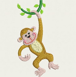 Playful Monkey 01 machine embroidery designs