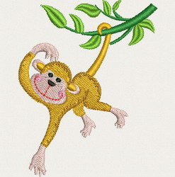 Playful Monkey 02 machine embroidery designs