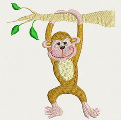 Playful Monkey 03 machine embroidery designs