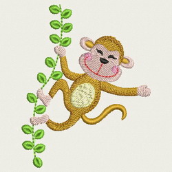 Playful Monkey 05 machine embroidery designs