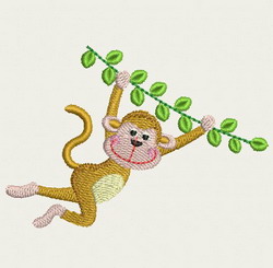 Playful Monkey 07 machine embroidery designs