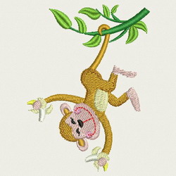 Playful Monkey 09 machine embroidery designs