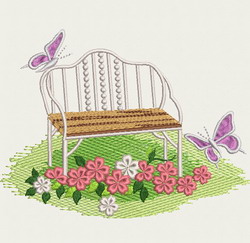 Garden Chair machine embroidery designs