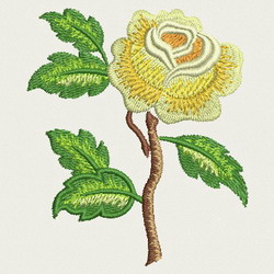 Yellow Rose machine embroidery designs