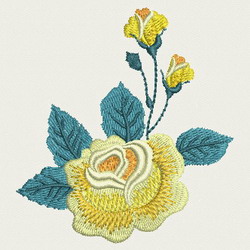 Yellow Rose machine embroidery designs
