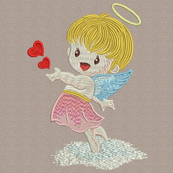 Cute Angel-Girl machine embroidery designs