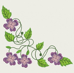 Flower Corner machine embroidery designs