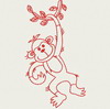 Redwork Playful Monkey 01(SM)