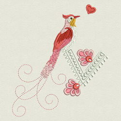 Fancy Bird 03 machine embroidery designs