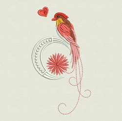 Fancy Bird 04 machine embroidery designs