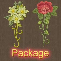 Decorative Flowers machine embroidery designs