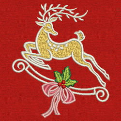 Christmas Reindeer 03 machine embroidery designs