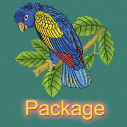 Parrots machine embroidery designs