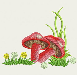 Mushroom machine embroidery designs