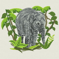Africa Elephant 01 machine embroidery designs