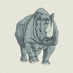 Rhinoceros machine embroidery designs