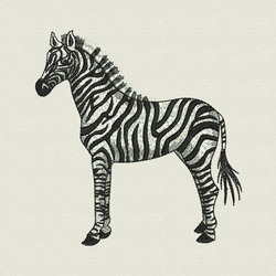 Zebra machine embroidery designs