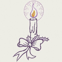 Christmas Candle 02 machine embroidery designs