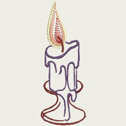 Christmas Candle 04 machine embroidery designs