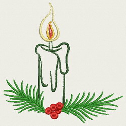Christmas Candle 05 machine embroidery designs
