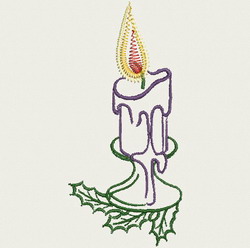Christmas Candle 06 machine embroidery designs