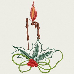 Christmas Candle 07 machine embroidery designs
