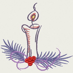 Christmas Candle 09 machine embroidery designs