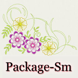 Vintage Flowers (Sm) machine embroidery designs