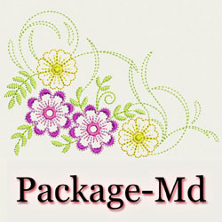 Vintage Flowers (Md) machine embroidery designs
