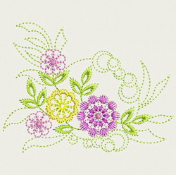 Vintage Flower 01 (Sm) machine embroidery designs