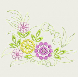Vintage Flower 01 (Md) machine embroidery designs