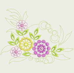 Vintage Flower 01 (Lg) machine embroidery designs